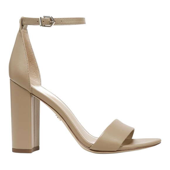 Sam Edelman Daniella Beige Blush Ankle Strap Block Heeled Sandals - Picture 5 of 6